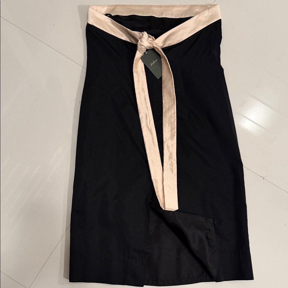 Elegant Black and Cream Dress